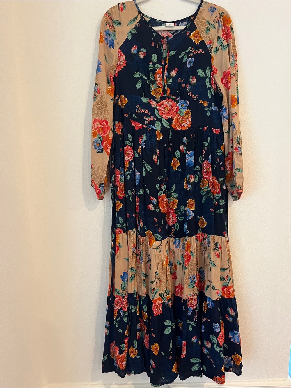 Patrons of Peace Navy Floral Button-Front Dress